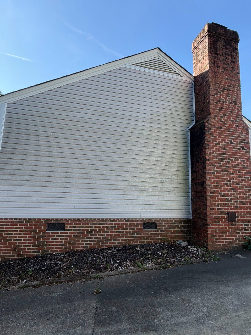 Before pressure washing